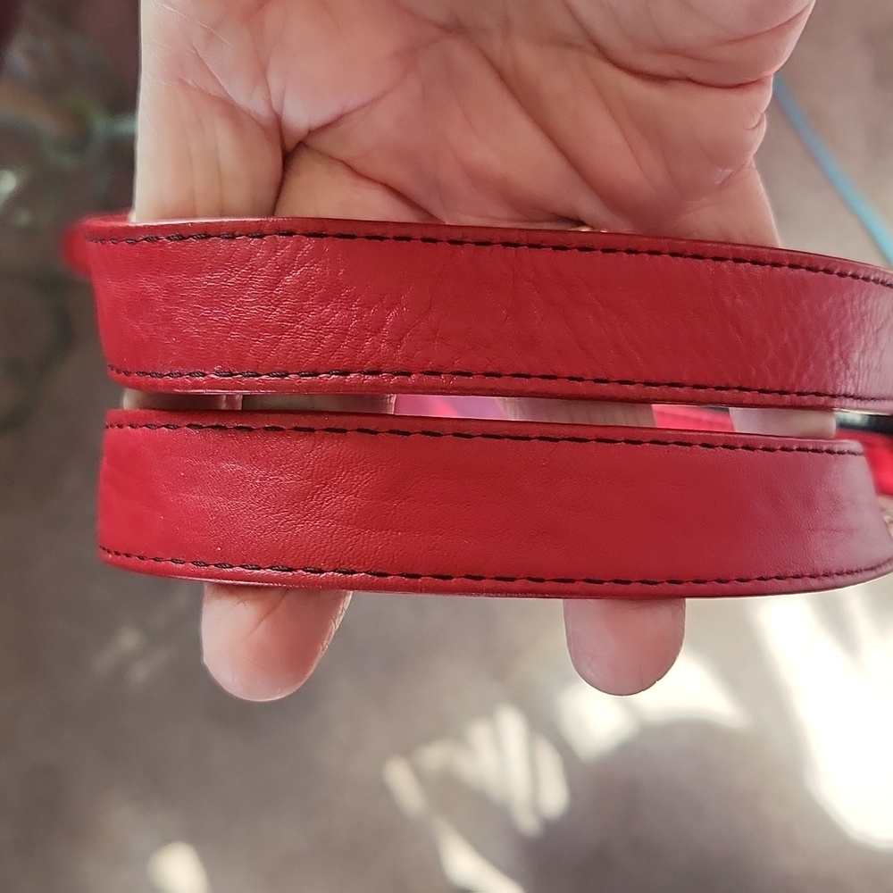 ILI red leather purse - Picture 5 of 11